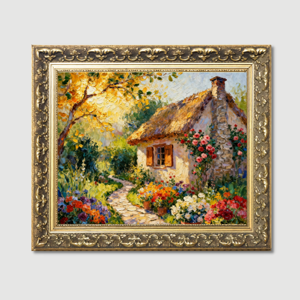 cottage garden in summer